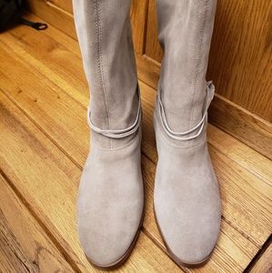 Land's End suede slouch booties
